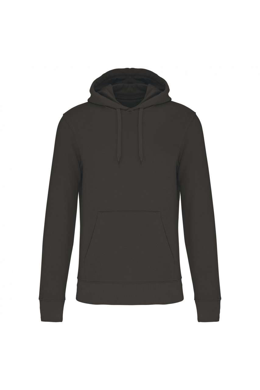 MEN'S ECO-FRIENDLY HOODED SWEATSHIRT - Dark Grey - colorimageurl