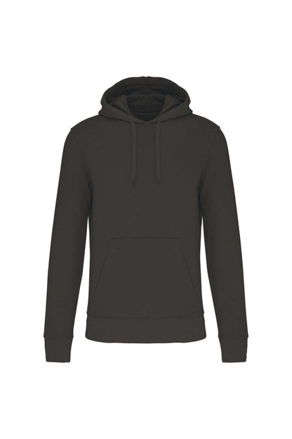 MEN'S ECO-FRIENDLY HOODED SWEATSHIRT - Dark Grey - colorimageurl