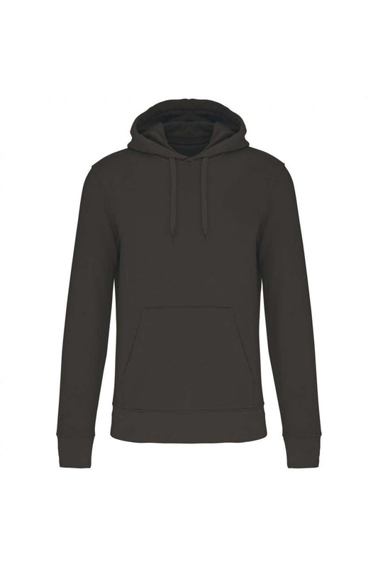 MEN'S ECO-FRIENDLY HOODED SWEATSHIRT - Dark Grey - colorimageurl