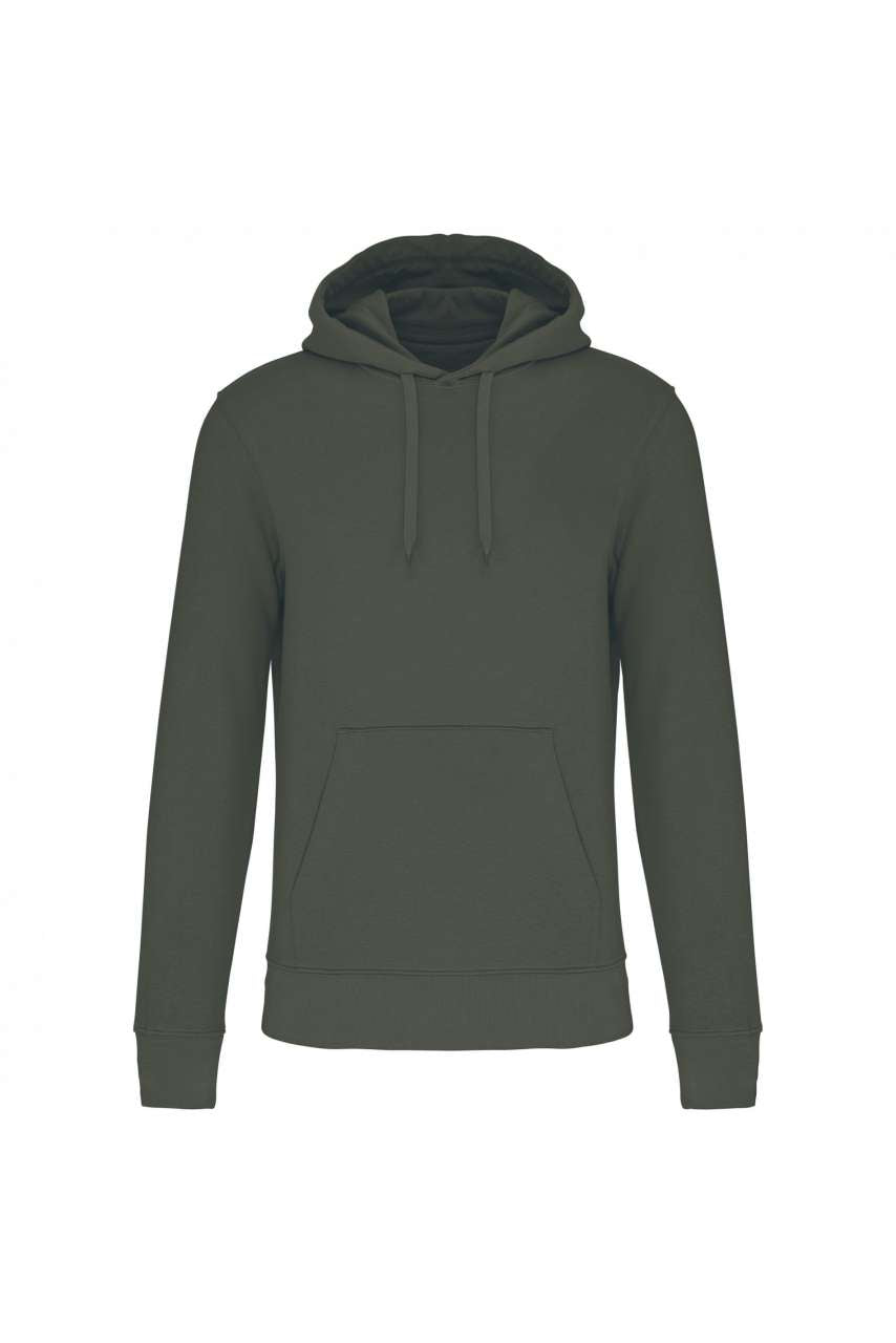 MEN'S ECO-FRIENDLY HOODED SWEATSHIRT - Dark Khaki - colorimageurl