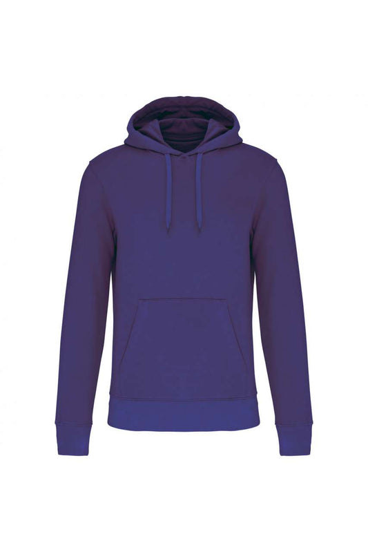 MEN'S ECO-FRIENDLY HOODED SWEATSHIRT - Deep Purple - colorimageurl