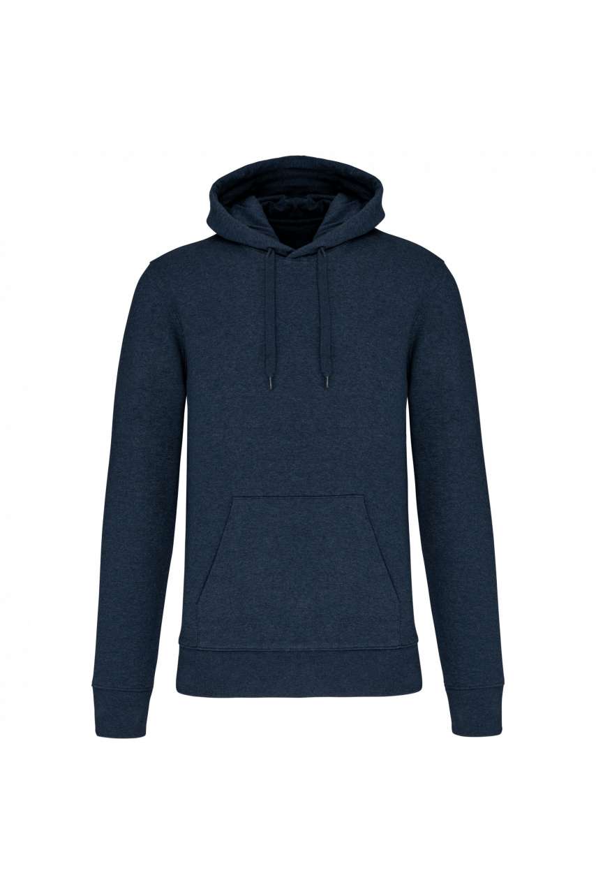 MEN'S ECO-FRIENDLY HOODED SWEATSHIRT - French Navy Heather - colorimageurl