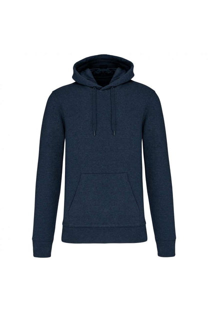 MEN'S ECO-FRIENDLY HOODED SWEATSHIRT - French Navy Heather - colorimageurl