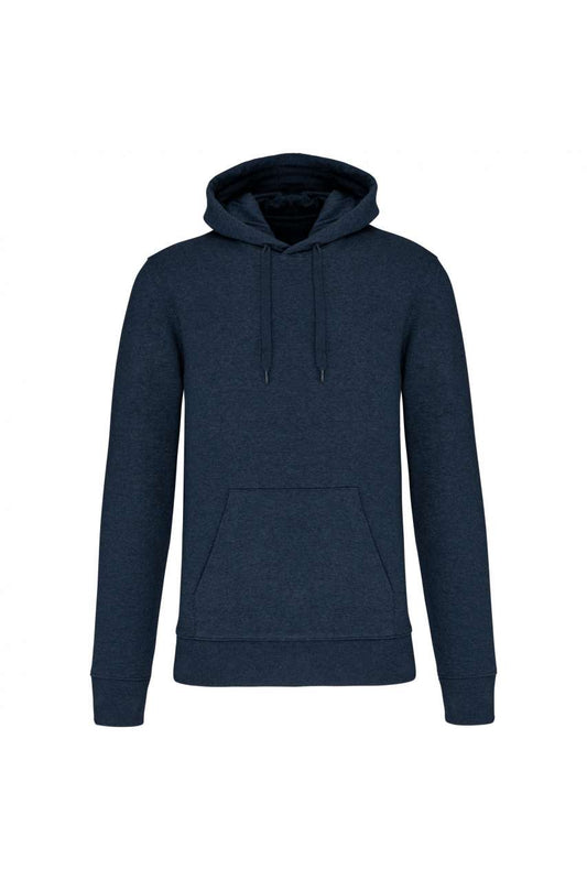 MEN'S ECO-FRIENDLY HOODED SWEATSHIRT - French Navy Heather - colorimageurl