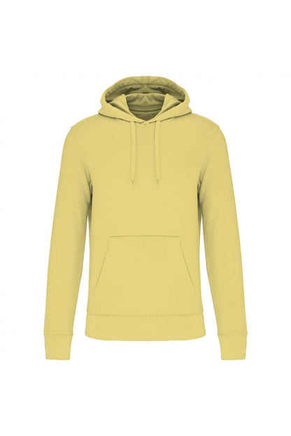 MEN'S ECO-FRIENDLY HOODED SWEATSHIRT - Lemon Yellow - colorimageurl