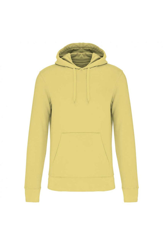 MEN'S ECO-FRIENDLY HOODED SWEATSHIRT - Lemon Yellow - colorimageurl