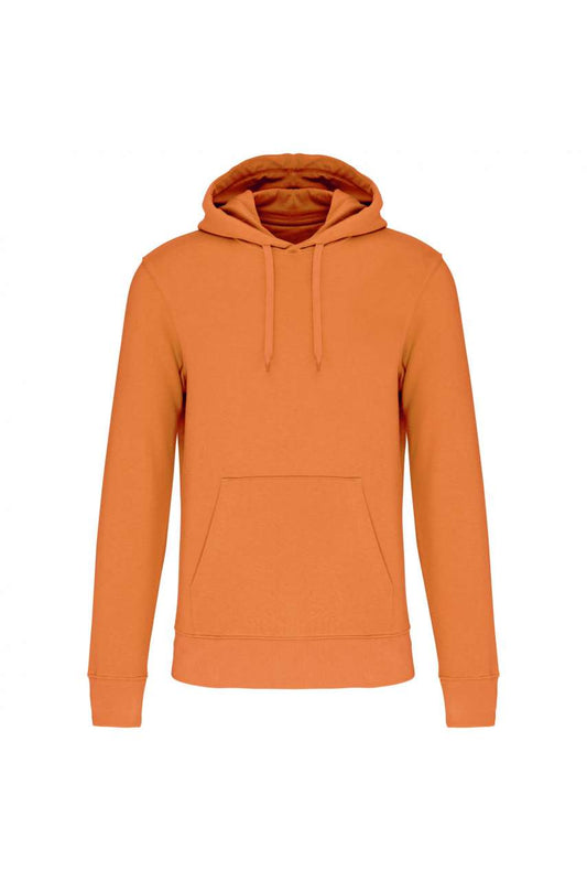 MEN'S ECO-FRIENDLY HOODED SWEATSHIRT - Light Orange - colorimageurl