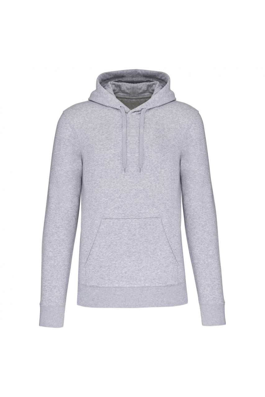 MEN'S ECO-FRIENDLY HOODED SWEATSHIRT - Snow Grey - colorimageurl