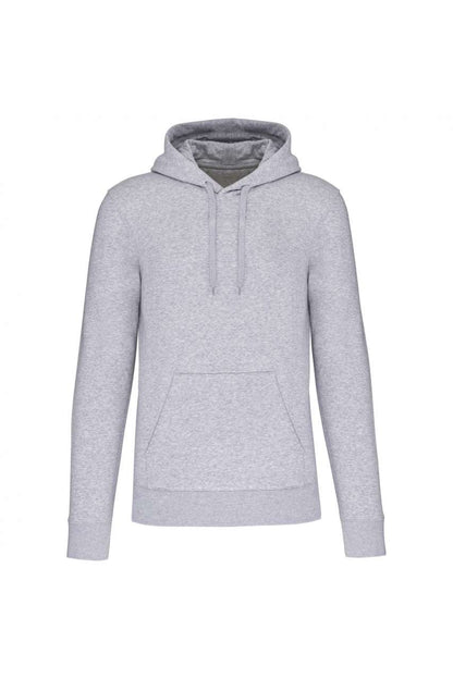 MEN'S ECO-FRIENDLY HOODED SWEATSHIRT - Snow Grey - colorimageurl
