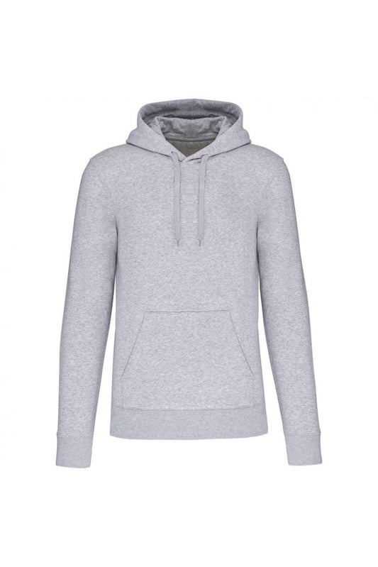 MEN'S ECO-FRIENDLY HOODED SWEATSHIRT - Snow Grey - colorimageurl