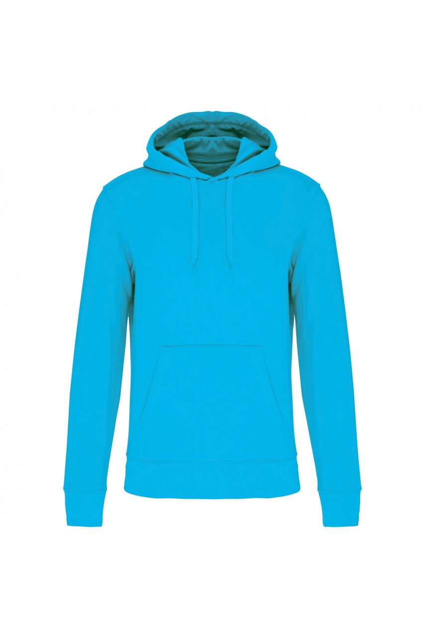 MEN'S ECO-FRIENDLY HOODED SWEATSHIRT - Sea Turquoise - colorimageurl