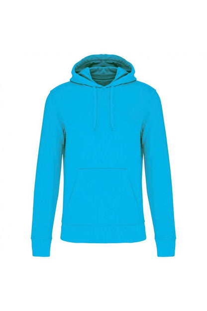 MEN'S ECO-FRIENDLY HOODED SWEATSHIRT - Sea Turquoise - colorimageurl