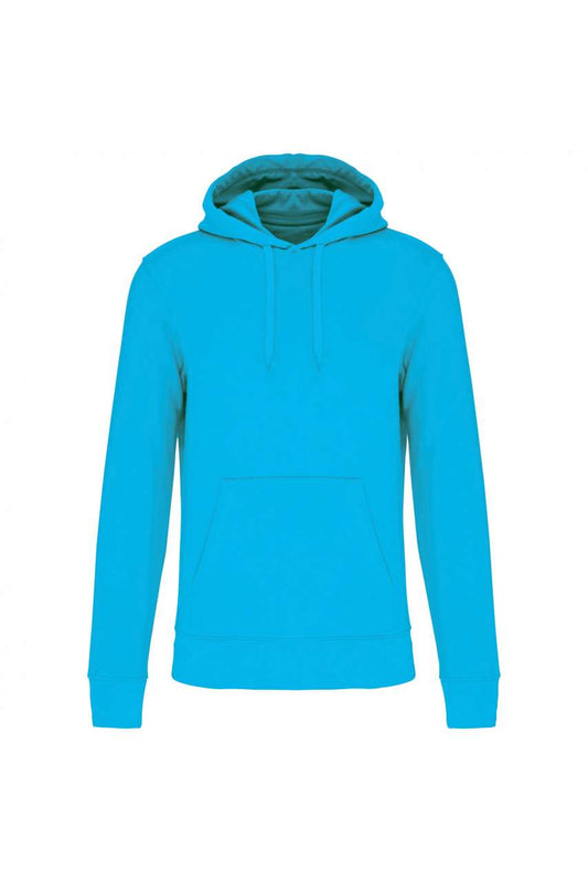 MEN'S ECO-FRIENDLY HOODED SWEATSHIRT - Sea Turquoise - colorimageurl