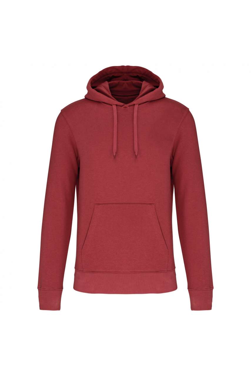 MEN'S ECO-FRIENDLY HOODED SWEATSHIRT - Terracotta Red - colorimageurl