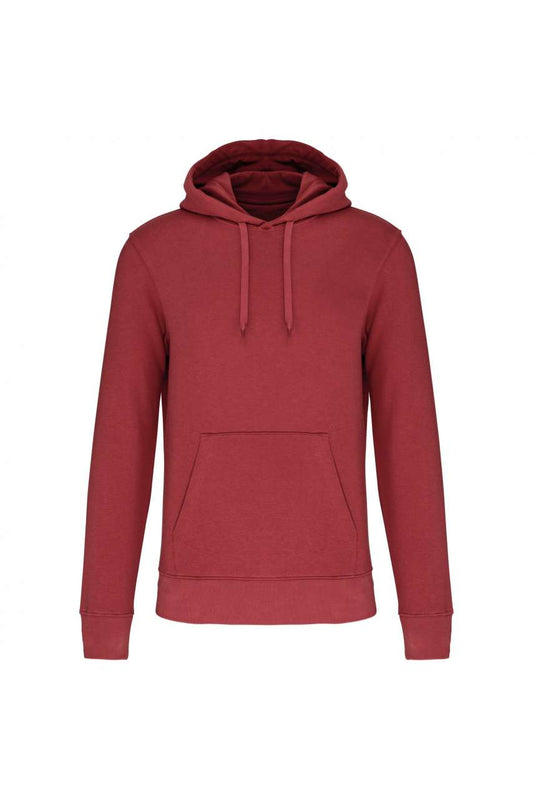 MEN'S ECO-FRIENDLY HOODED SWEATSHIRT - Terracotta Red - colorimageurl