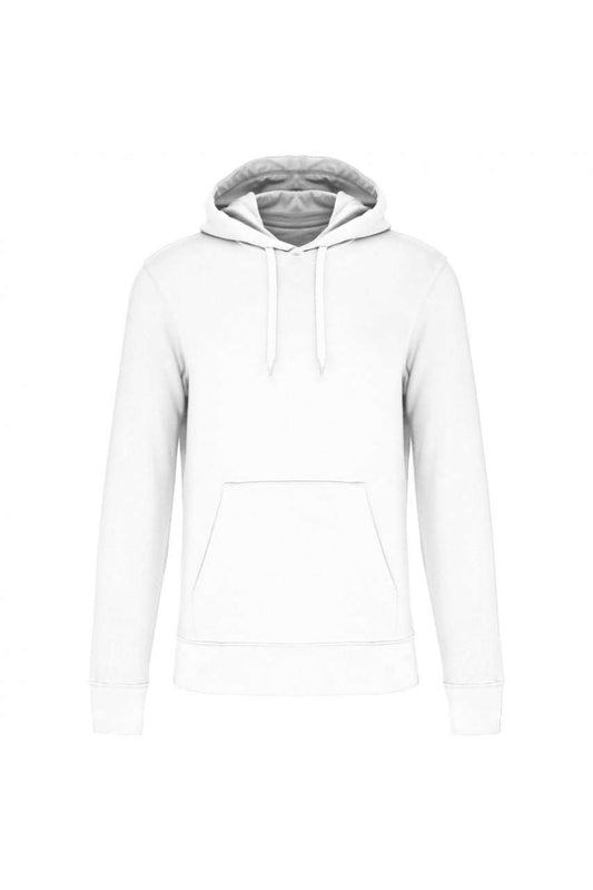 MEN'S ECO-FRIENDLY HOODED SWEATSHIRT - White - colorimageurl
