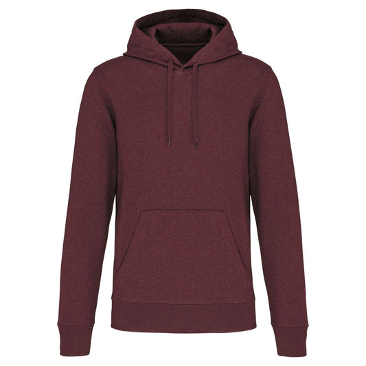 MEN'S ECO-FRIENDLY HOODED SWEATSHIRT - Wine Heather - colorimageurl
