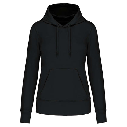 LADIES' ECO-FRIENDLY HOODED SWEATSHIRT - Black - colorimageurl