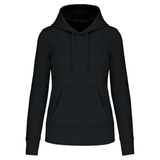 LADIES' ECO-FRIENDLY HOODED SWEATSHIRT - Black - colorimageurl