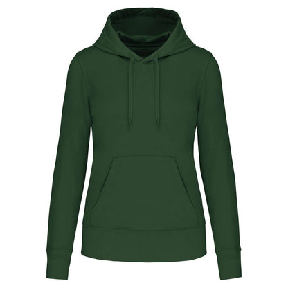 LADIES' ECO-FRIENDLY HOODED SWEATSHIRT - Forest Green - colorimageurl