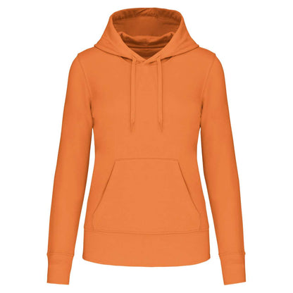 LADIES' ECO-FRIENDLY HOODED SWEATSHIRT - Light Orange - colorimageurl