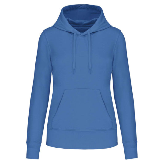 LADIES' ECO-FRIENDLY HOODED SWEATSHIRT - Light Royal Blue - colorimageurl