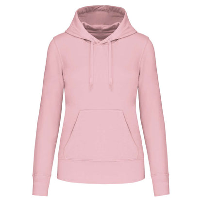 LADIES' ECO-FRIENDLY HOODED SWEATSHIRT - Pale Pink - colorimageurl