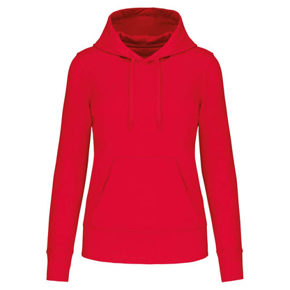 LADIES' ECO-FRIENDLY HOODED SWEATSHIRT - Red - colorimageurl