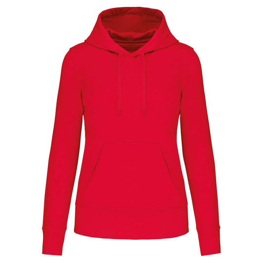 LADIES' ECO-FRIENDLY HOODED SWEATSHIRT - Red - colorimageurl