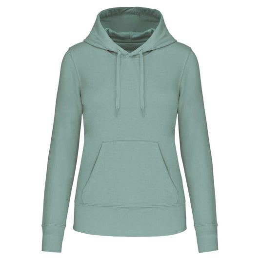 LADIES' ECO-FRIENDLY HOODED SWEATSHIRT - Sage - colorimageurl