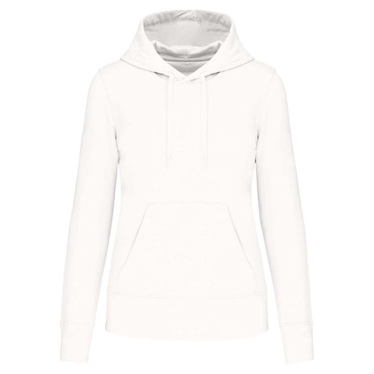 LADIES' ECO-FRIENDLY HOODED SWEATSHIRT - White - colorimageurl