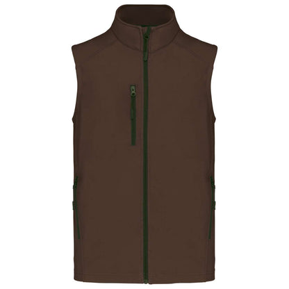 MEN'S SOFTSHELL BODYWARMER - Chocolate - Main