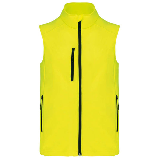 MEN'S SOFTSHELL BODYWARMER - Fluorescent Yellow - Main