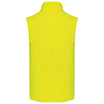 MEN'S SOFTSHELL BODYWARMER - Fluorescent Yellow - Additional