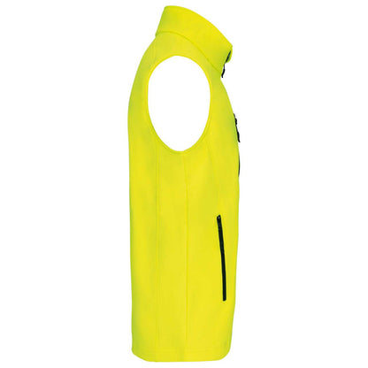 MEN'S SOFTSHELL BODYWARMER - Fluorescent Yellow - Additional
