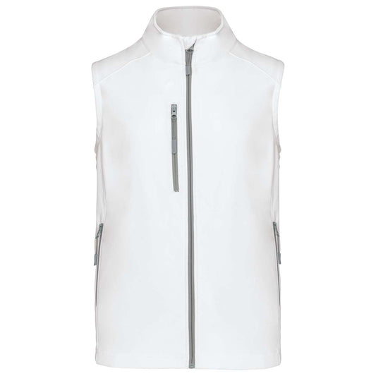 MEN'S SOFTSHELL BODYWARMER - White - Main