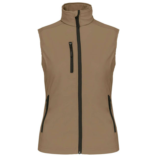 LADIES' SOFTSHELL BODYWARMER - Camel - Main