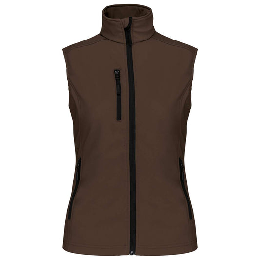 LADIES' SOFTSHELL BODYWARMER - Chocolate - Main