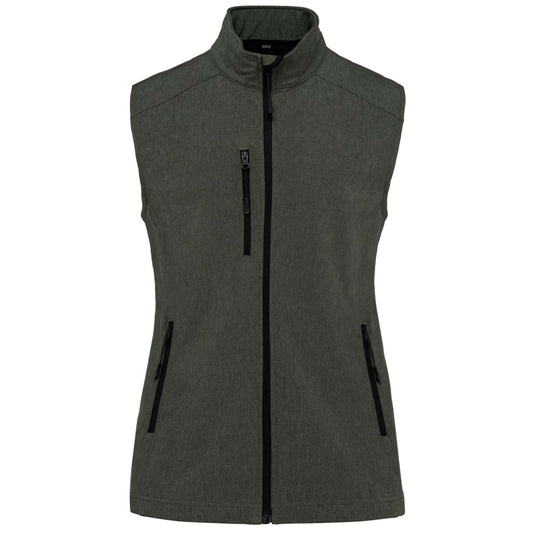 LADIES' SOFTSHELL BODYWARMER - Marl Green - Main