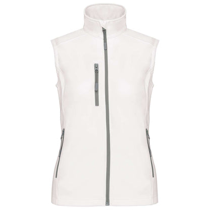 LADIES' SOFTSHELL BODYWARMER - White - Main