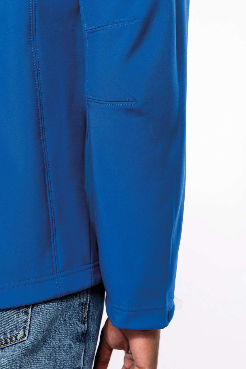 MEN'S DETACHABLE HOODED SOFTSHELL JACKET - Bottle Green - Additional