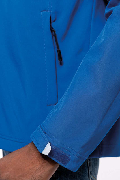 MEN'S DETACHABLE HOODED SOFTSHELL JACKET - Bottle Green - Additional