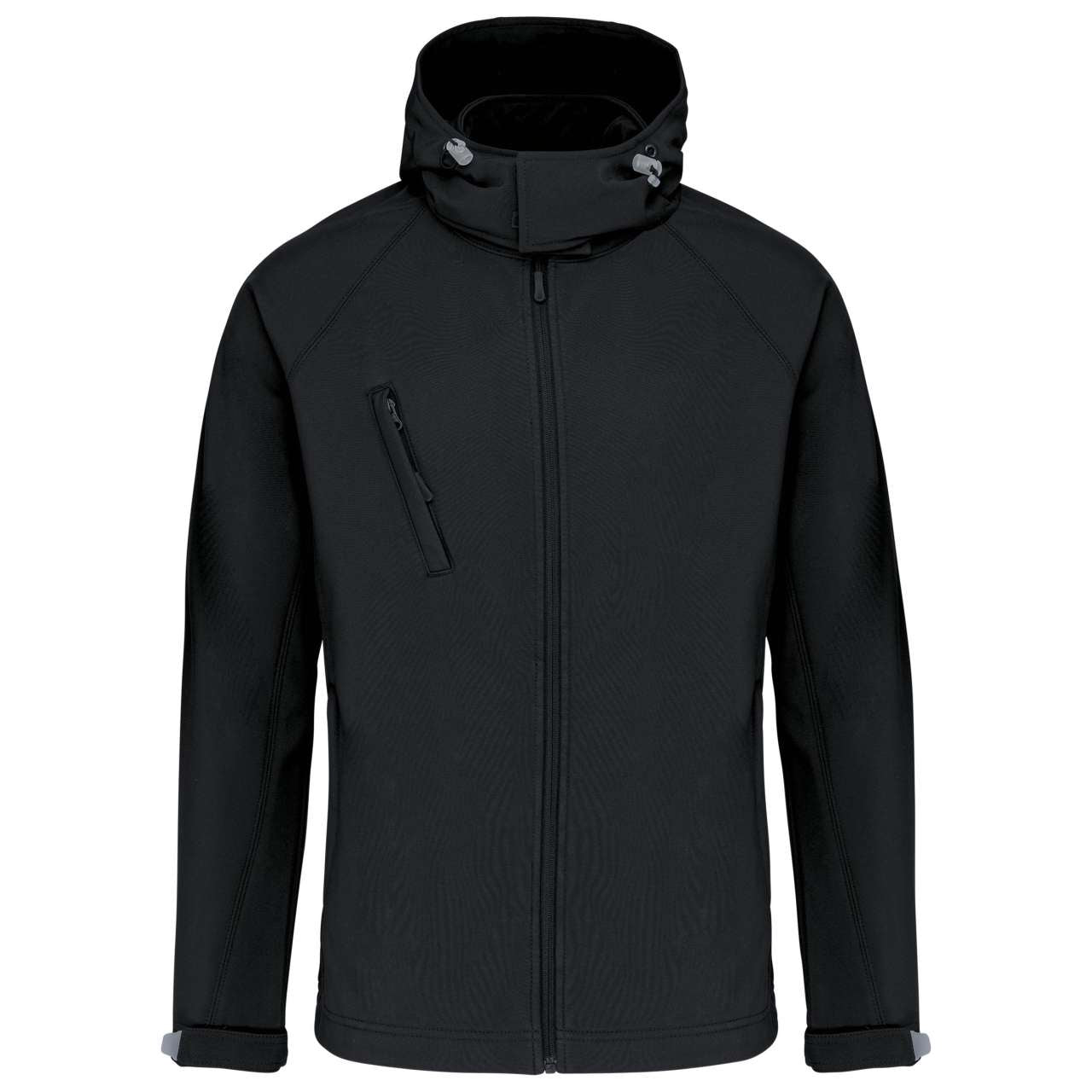 MEN'S DETACHABLE HOODED SOFTSHELL JACKET - Black - Additional