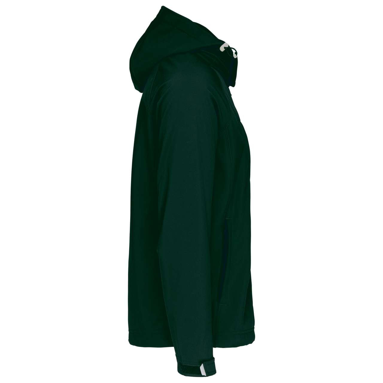 MEN'S DETACHABLE HOODED SOFTSHELL JACKET - Bottle Green - Additional