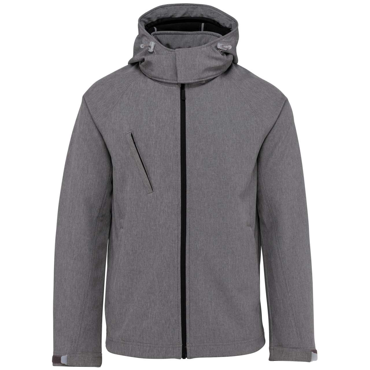 MEN'S DETACHABLE HOODED SOFTSHELL JACKET - Marl Grey - Additional