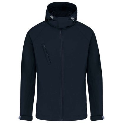 MEN'S DETACHABLE HOODED SOFTSHELL JACKET - Navy - Additional