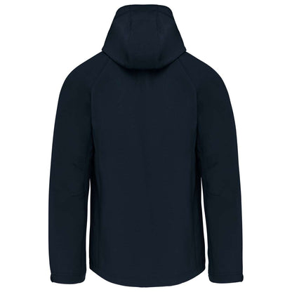MEN'S DETACHABLE HOODED SOFTSHELL JACKET - Navy - Main