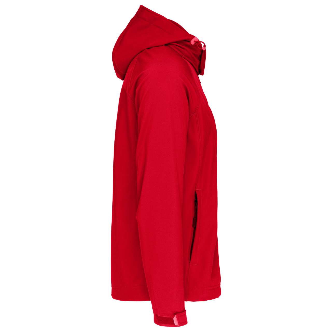 MEN'S DETACHABLE HOODED SOFTSHELL JACKET - Red - Additional