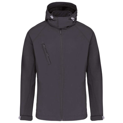 MEN'S DETACHABLE HOODED SOFTSHELL JACKET - Titanium - Additional