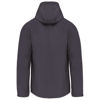 MEN'S DETACHABLE HOODED SOFTSHELL JACKET - Titanium - Main